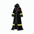 Bata térmica La Nocte, estilo Sherpa negro y gris