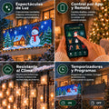 Espectáculos de luz, control por app y control remoto, resistente al clima, temporizadores y programas