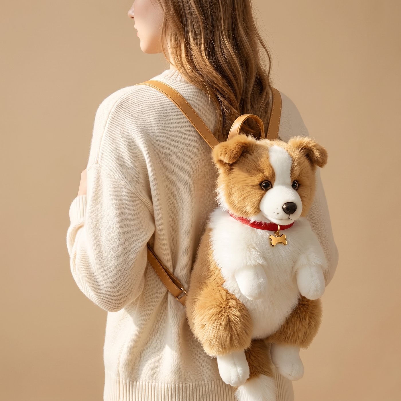 Sac à dos peluche porté sur l'épaule